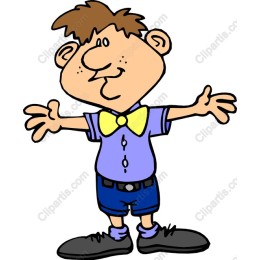 Cheerful Cartoon Boy