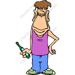 Laid-Back Character with Bottle