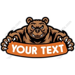 Fierce Bear with Customizable Banner