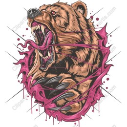 Fierce Roaring Bear