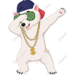 Vibrant Cool Polar Bear