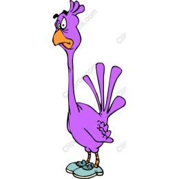 Quirky Purple Bird