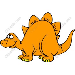 Vibrant Orange Stegosaurus
