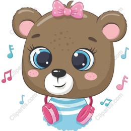 Cute Music Bear