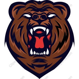 Fierce Roaring Bear Head
