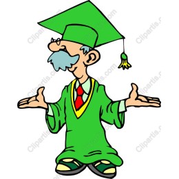 Wise Mentor in Graduation Robe