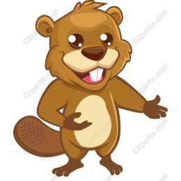 Charming Cartoon Beaver