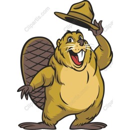 Cartoon Beaver with Hat