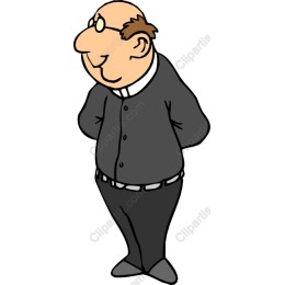 Charming Cartoon Priest