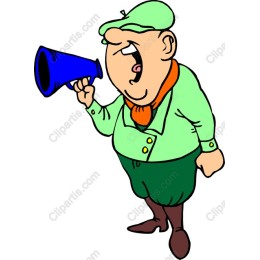 Cheerful Megaphone Character