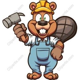 Charming Cartoon Beaver