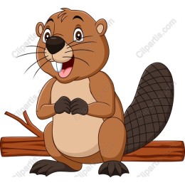 Charming Cartoon Beaver
