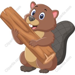 Playful Cartoon Beaver