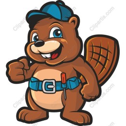 Whimsical Beaver Mascot