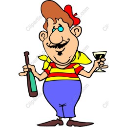 Festive Caricature with Drink