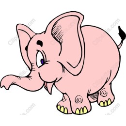 Whimsical Pink Elephant