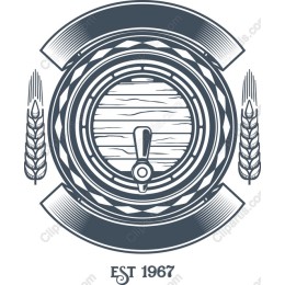 Vintage Barrel and Wheat
