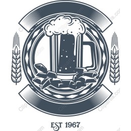 Vintage Beer Mug with Pretzels