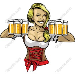 Cheerful Beer Maid