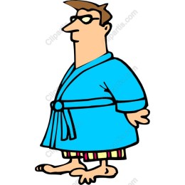 Relaxed Man in Robe