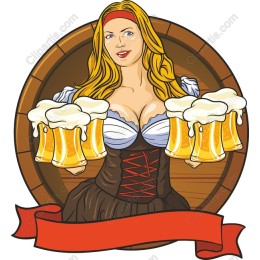 Festive Barmaid Beer