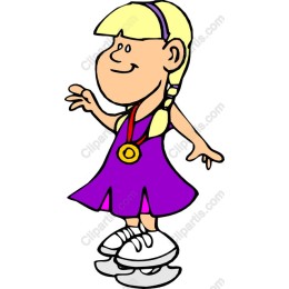 Joyful Young Figure Skater