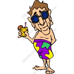 Cheerful Beachgoer