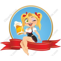 Cheerful Beer Maiden
