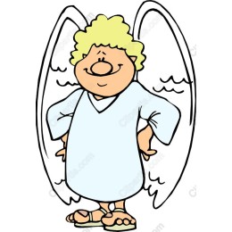 Cheerful Cartoon Angel