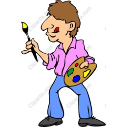 Colorful Artist with Palette