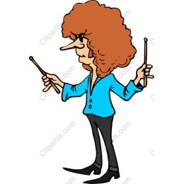 Playful Musician with Drumsticks