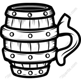 Rustic Beer Barrel Mug