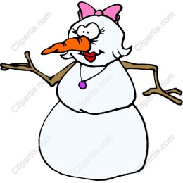Cheerful Snowwoman