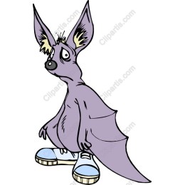 Whimsical Purple Bat