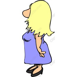 Blonde in Purple Dress