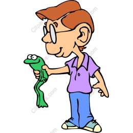 Cheerful Boy Holding Frog