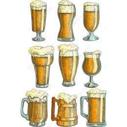 Vintage Beer Clipart Collection - Set