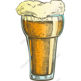 Classic Hand-Drawn Beer Glass