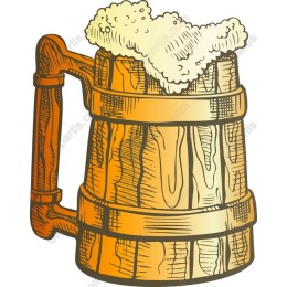 Vintage Wooden Beer Mug