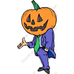 Pumpkin Head Businessman