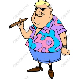 Cheerful Hawaiian Shirt Character