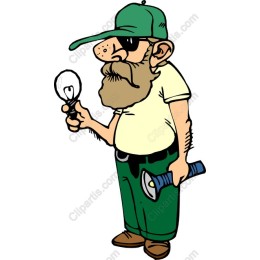 Playful Bearded Man Illusatration