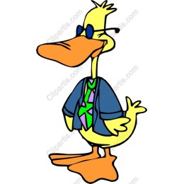 Stylish Cartoon Duck
