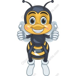 Cheerful Cartoon Bee