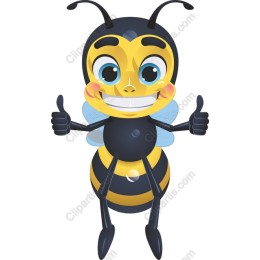 Cheerful Cartoon Bee