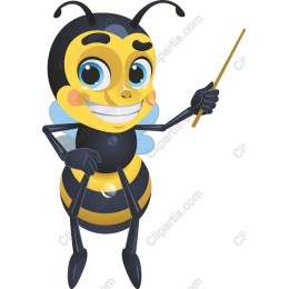 Cheerful Cartoon Bee
