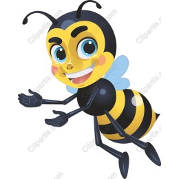Playful Cartoon Bee