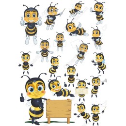 Bee Clipart Bundle: Whimsical