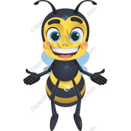 Cheerful Cartoon Bee
