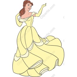 Elegant Princess in Yellow Gown